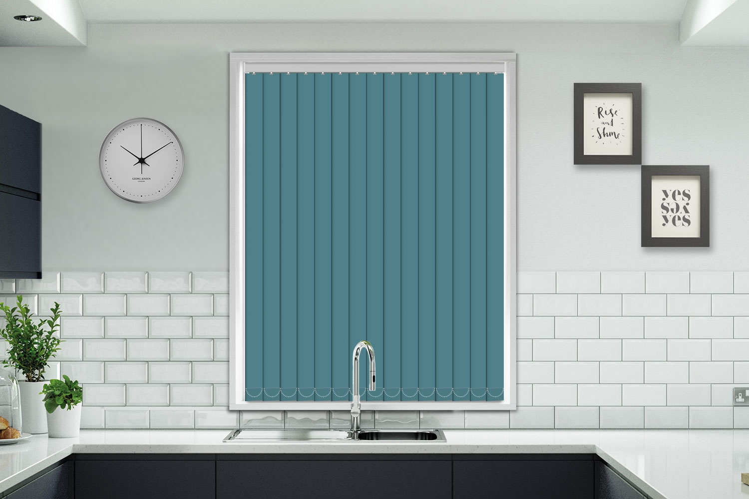Teal Green Vertical Blind Made to Measure Blinds Best Buy Online