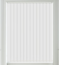 Hannah Pure White - Moisture Resistant Blackout Vertical Blind