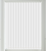 Hannah Super White – Moisture Resistant Blackout Vertical Blind