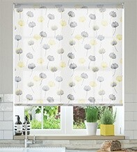 Imogen Yellow - Floral Pattern Roller Blind