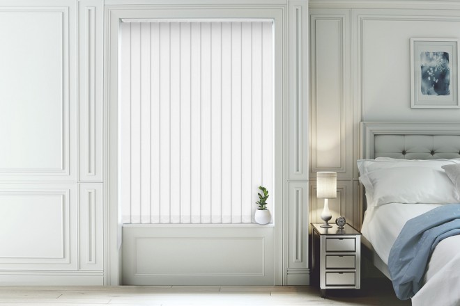 TOP QUALITY MADE TO MEASURE BLACKOUT VERTICAL WINDOW BLINDS WHITE 