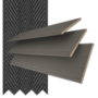 Morgan 50 Flint Grey Oak - 50mm Slat Wooden Blind Black Tape