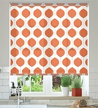 Primal Burnt Orange - Patterned Roller Blind