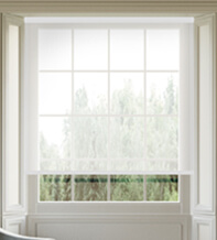 Rhodes White - Sheer Voile Roller Blind