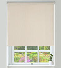 Matilda Sand Shimmer - Faux Silk Blackout Roller Blind