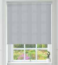 Abbie Light Grey - Textured Stripe Blackout Roller Blind