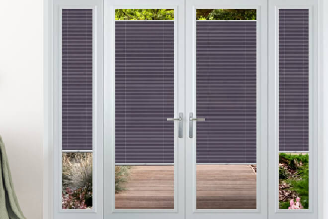 Perfect Fit Blinds - Purple Pleated - Made to Measure