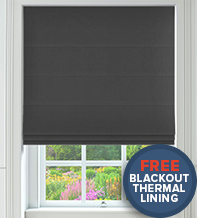 Alexandria Charcoal – Luxury Roman Blind