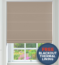 Milano Light Brown - Luxury Roman Blind