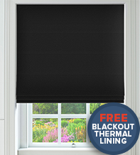 Treviso Black – Luxury Roman Blind