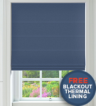 Treviso Blue - Luxury Roman Blind