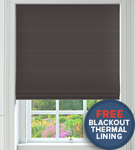 Treviso Dark Grey - Luxury Roman Blind