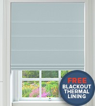 Treviso Powder Blue - Luxury Roman Blind