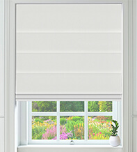 Treviso White - Luxury Roman Blind