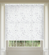 Ivy White – Floral Pattern Roller Blind