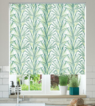 Tropical White - Patterned Roller Blind