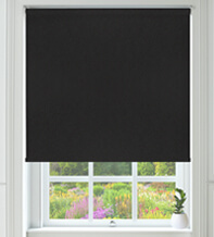 Athena Black - Textured Blackout Roller Blind