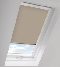 Skylight Beige - Roof Blind for Rooflite Windows with White Frame