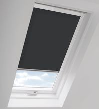 Skylight Black - Roof Blind for Rooflite Windows with White Frame