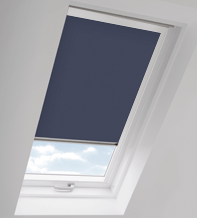 Skylight Blue - Roof Blind for Keylite Windows with White Frame