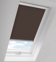 Skylight Brown - Roof Blind for Dakstra Windows with White Frame