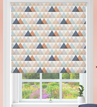 Geometric Orange - Children's Blackout Roller Blind