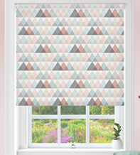 Geometric Pink - Children's Blackout Roller Blind