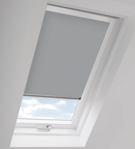 Skylight Grey - Roof Blind for Dakstra Windows with White Frame