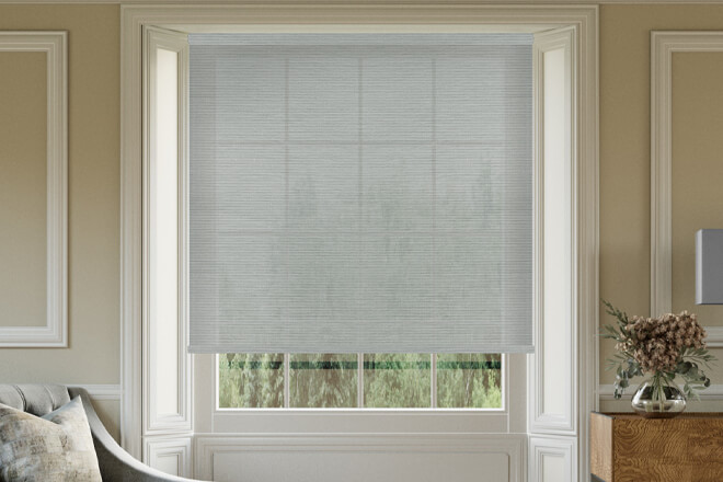 Santorini Silver Heavy Voile Roller Blind