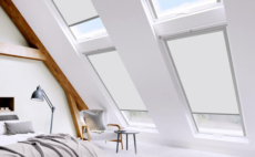 White Velux Roof Blind