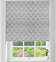 Cornelia Grey - Floral Pattern Roman Blind