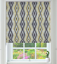 Ikat Yellow – Patterned Roman Blind