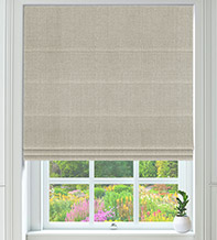 Lucia Beige – Luxury Plain Weave Roman Blind