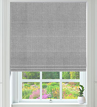 Lucia Grey - Luxury Plain Weave Roman Blind