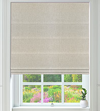 Octavia Cream - Designer Basketweave Roman Blind