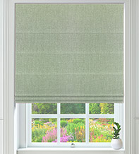 Octavia Green – Designer Basketweave Roman Blind