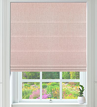 Octavia Pink - Designer Basketweave Roman Blind