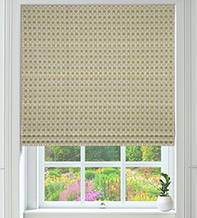 Regina Ochre - Patterned Roman Blind