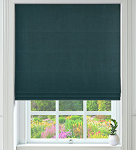 Valentina Deep Teal – Velour Roman Blind