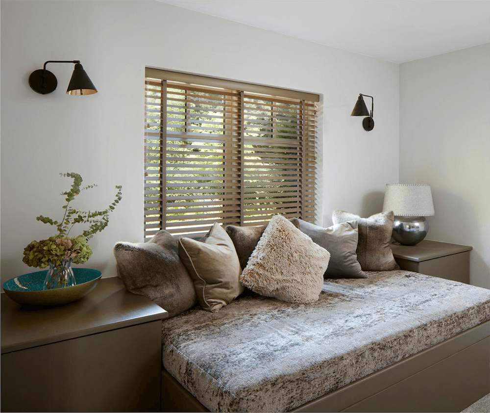 Wooden Blinds in Bedroom