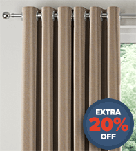 Assisi Biscuit -  Luxury Plain Weave Curtains
