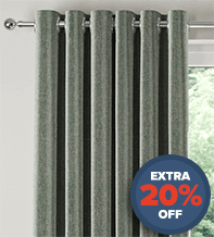 Assisi Green -  Luxury Plain Weave Curtains