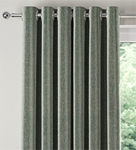 Assisi Green -  Luxury Plain Weave Curtains