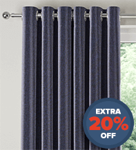 Assisi Navy -  Luxury Plain Weave Curtains