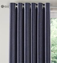 Assisi Navy -  Luxury Plain Weave Curtains