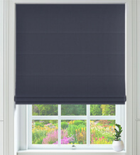 Assisi Navy – Luxury Plain Weave Roman Blind