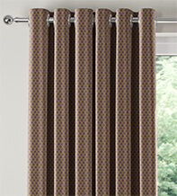 Augustus Chocolate - Faux Silk & Chenille Patterned Curtains