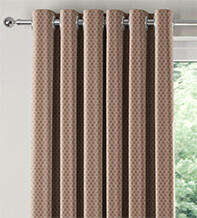 Augustus Coffee - Faux Silk & Chenille Patterned Curtains