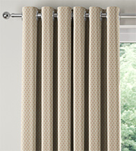 Augustus Cream - Faux Silk & Chenille Patterned Curtains