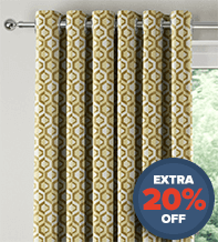 Bina Ochre - Geometric Pattern Curtains